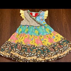 Matilda Jane Girls Ruffled sleeveless Dress SZ 6